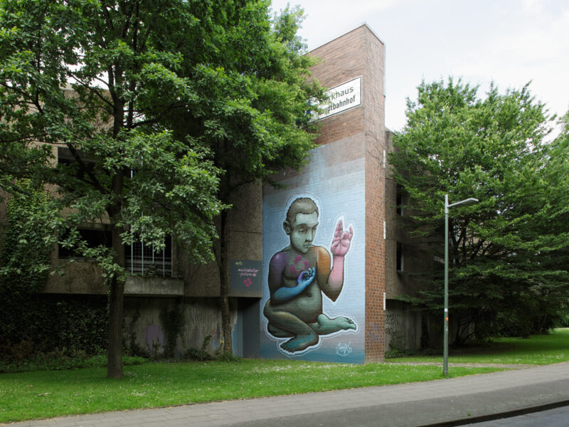 Malik Heilmann, Fassadenmalerei Bielefeld