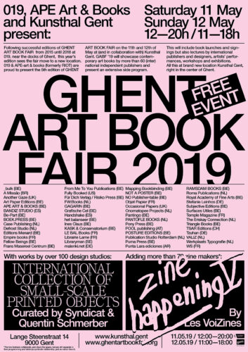 Ghent Art Book Fair 2019 - Kunsthal Ghent